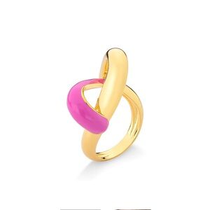 Brand new Maria Dolores ring pink gold plated non-tarnish size 7
